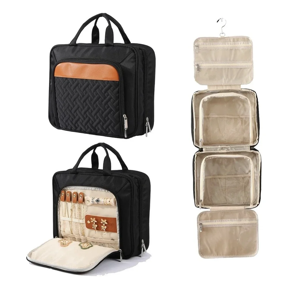 Travel Hanging Toiletry Bag, Large Capacity Waterproof Cosmetic Bag Organizer